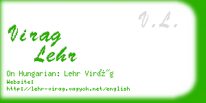 virag lehr business card